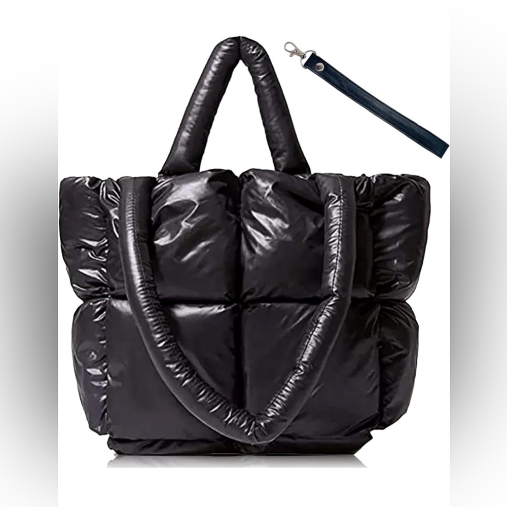 Black Puffer Tote - Picture 2 of 6
